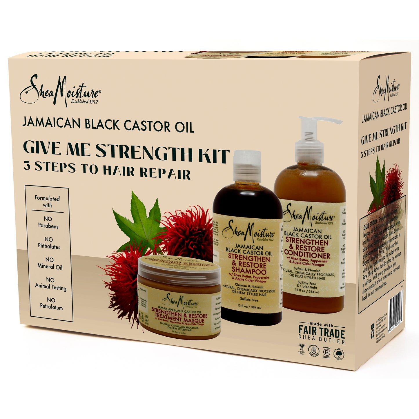 Jamaican Black Castor Oil Give Me Strength Kit (Worth $76.99)