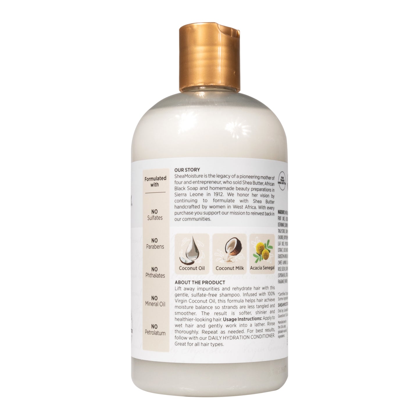 100%  Virgin Coconut Oil Daily Hydration Shampoo