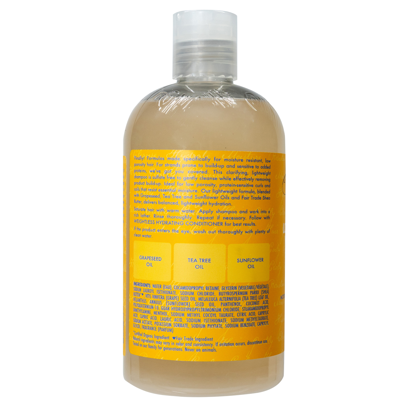 Grapeseed & Tea Tree Oils Low Porosity Weightless Hydrating Shampoo